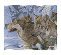 Wild Wings Winters Warmth 2 Silky Supersoft Blanket White/brown (One Size)