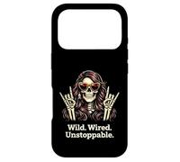 Wild Wired Unstoppable Rock Girl Skeleton, Rock'n Roll Party Case for iPhone 17 Pro