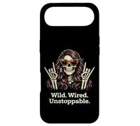 Wild Wired Unstoppable Rock Girl Skeleton, Rock'n Roll Party Case for iPhone Air