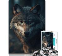 Wild Wolf 1000 Piece Jigsaw Puzzles for Adults,Help The Brain Exercise Addictive Toys to Cultivate Patience A Work of Art 50x75cm