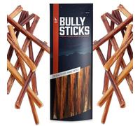 Wild Wolf Angus Bully Dog Sticks 12 Inch (8 oz), Healthy Dog Chew Bones - All Natural & Durable, Odor Free, Mixed Thickness