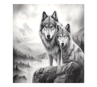 Wild Wolf Dishwasher Magnet Cover Waterproof Magnectic Sticker Refrigerator Magnet Decor Home Cabinet Decals Appliances Stickers for Home Decor Kitchen Decoration 23"x26"