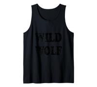 Wild Wolf Distressed Nature Hunting Forest Survival Tank Top