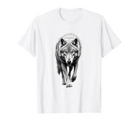 Wild Wolf Family Protector Mountain Forest Spirit Style Value Graphic T-Shirt, Men, White, L