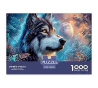 Wild Wolf Jigsaw Puzzles 1000 Piece Wildlife Puzzles for Adults Decoration Puzzles Educational Puzzle Game for The Whole Family, for Women, Gifts for Men 100% Recycled Cardboard 70x50cm/1000pcs