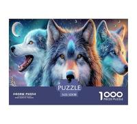 Wild Wolf Jigsaw Puzzles 1000 Pieces Wildlife Puzzle for Adults Challenging Puzzles Educational Puzzle Game for The Whole Family, for Women, Gifts for Men 100% Recycled Cardboard 52x38cm/1000pcs