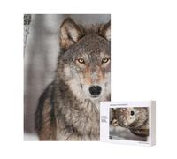 Wild Wolf Print,300 Pieces Wooden Jigsaw Family Game Jigsaw Puzzles for Adults Teens