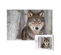 Wild Wolf Print,300 Pieces Wooden Jigsaw Family Game Jigsaw Puzzles for Adults Teens Home Decor