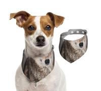 Wild Wolf Print,Dog Bandanas Cotton Pet Scarf Adjustable Bibs for Pet,L