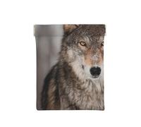 Wild Wolf Print, Squeeze Top Wallet Women Storage Bag Small Coin Purse Change Pouch
