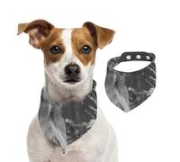 Wild Wolf Printed,Dog Bandanas Cotton Pet Scarf Adjustable Bibs for Pet,M