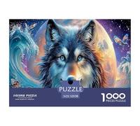 Wild Wolf Puzzles 1000 Piece Wildlife Jigsaw Puzzles for Adults Puzzle Game Challenging Puzzles for The Whole Family, for Women, Gifts for Men 100% Recycled Cardboard 52x38cm/1000pcs
