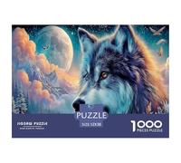 Wild Wolf Puzzles 1000 Pieces Wildlife Jigsaw Puzzle for Adults Educational Game Decoration Puzzles for The Whole Family, for Women, Gifts for Men 100% Recycled Cardboard 52x38cm/1000pcs