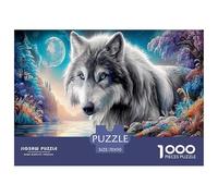 Wild Wolf Puzzles 1000 Pieces Wildlife Jigsaw Puzzle for Adults Educational Puzzle Game Challenging Puzzles for The Whole Family, for Women, Gifts for Men 100% Recycled Cardboard 70x50cm/1000pcs