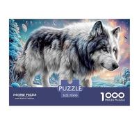 Wild Wolf Puzzles 1000 Pieces Wildlife Jigsaw Puzzles for Adults Family Puzzle Game Decoration Puzzles for The Whole Family, for Women, Gifts for Men 100% Recycled Cardboard 70x50cm/1000pcs
