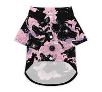 Wild Wolves With Eyes Funny Pet T-Shirt Soft Short Sleeve Button Down Dog Clothes for Cat Puppy