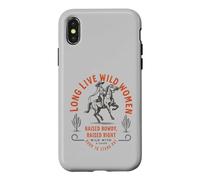 Wild Women Cowgirl Raised-Rowdy-Raised-Right Western Art Case for iPhone X/XS