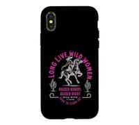 Wild Women Cowgirl Raised-Rowdy-Raised-Right Western Art Case for iPhone X/XS
