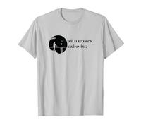Wild Women Swimming, Open Water Swim T-Shirt, Men, Silver Grey, Medium