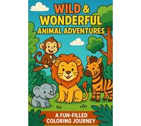 Wild & Wonderful Animal Adventures: A Fun Jungle-Themed Coloring Book for Kids Ages 3-8