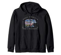 Wild Wonderful West Virginia Wildlife WV Mountains Souvenir Zip Hoodie