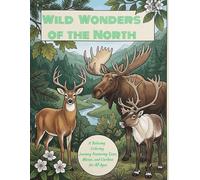 Wild Wonders of the North: A Relaxing Coloring Journey Featuring Deer, Moose, and Caribou for All Ages