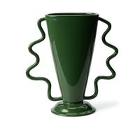 Wild Works Green Rotary Vase Medieval Flower Vessel Living Room Entrance Personalized Simple Wabi Sabi Decorative Ornament Ceramic Ornament