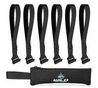 Wild Xplorer Rooftop Cargo Tie Down Hook Straps for Securing Any Car Roof Bag, Cargo Carrier or Car Top Carrier No Roof Rack Required. Suitable for a 4 Door Car, SUV, Jeep, Truck