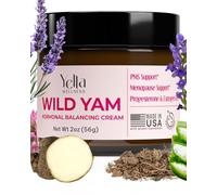 Wild Yam Cream for Hormone Balance - Progesterone Cream Alternative for PMS & Menopause Relief - Made with Organic Hormone Balancing Extracts - 2oz