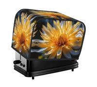 Wild Yellow Flower Toaster Cover 2 Slice, Waterproof Bread Machine Covers with Pockets Universal Size Kitchen Small Appliance Cover with Handle, Dust and Fingerprint Protection