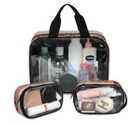 Wild Zebra Travel Makeup Bag for Women Men, African Zebra Translucent Cosmetic Bags 3 Pcs Large Shower Wash Pouch Toiletry Cosmetic Toiletries Organizer
