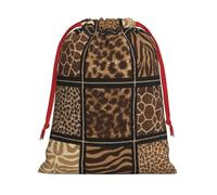 Wild Zoo Printed Christmas Drawstring Gift Bags For Decorating Christmas Trees Staircases And Porches Party Favors Wedding Decor & Holiday Packaging 3 Sizes