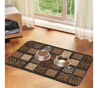 Wild Zoo Printing Pet Absorbent Leather Tablecloth,Pet Absorbent Leather Mat,Tidy Feeding Area For Dogs, Cats,Pets