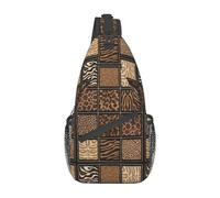 Wild Zoo Stylish Oblique Chest Backpack Leisure Backpack Small Bag Travel Work Casual, Wild Zoo, Rozmiar uniwersalny