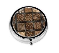 Wild Zoo This Small, Round, Three-Compartment Travel Pill Box is Perfect for Storing Daily medications, Vitamins, and on-The-go.