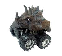 Wild Zoomies - Dinosaur Triceratops from Deluxebase. Friction powered toy monster trucks with cool animal riders, great dinosaur toys for boys and girls