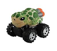 Wild Zoomies from Deluxebase. Friction powered toy monster trucks with cool animal riders, great red panda toys for boys and girls (Sea Turtle)