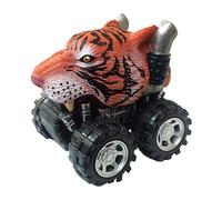 Wild Zoomies - Tiger from Deluxebase. Friction powered toy monster trucks with cool animal riders, great Tiger toys for boys and girls