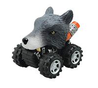 Wild Zoomies - Wolf from Deluxebase. Friction powered toy monster trucks with cool animal riders, great Wolf toys for boys and girls