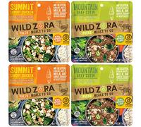 Wild Zora Paleo Freeze Dried Meals for Hiking and Camping, Healthy Meals Gluten Free and Grain-Free, Camping Foods + No Added Sugar, Pack of 4