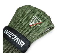 WILDAIR Paracord Survival Paracord Parachute Fire Cord Survival Ropes 4-in-1 5/32" Diameter U.S. Military Type III with Integrated Fishing Line, Fire-Starter Tinder