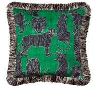Wildcat Animal Cushion Furn Dark Green 45cm x 45cm