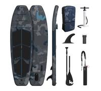 WildCat Inflatable Kayak Paddle Board - Paddle Board Set With A Padded Foam Seat (Recon, 10'4ft | Grey)