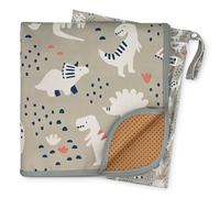 Wildcubz 51"" Heavy Duty Baby Splat Mat for Under High Chair | Includes Wet Bag | Premium Washable Toddler Mat | Baby Led Weaning | High Chair Mat for Floor | Craft Mat | Splash Mat (Dino), WC-1001