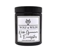 Wilde Geranium & Eucalyptus Luxury Aromatherapy Scented Candle | Light & Crisp | 45hs - 60hrs Burn Time | Handmade in The UK | Blended Wax | Vegan Friedly