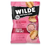 Wilde Protein Chips, Himalayan Pink Salt (1.34 Ounce Bags, Pack of 8 Bags) Crafted From Real Ingredients: Chicken Breast, Egg Whites, Chicken Bone Broth, Sugar Free, High Protein, Keto Friendly,
