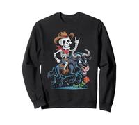 Wildebeest Cowboy Skeleton Halloween Sweatshirt