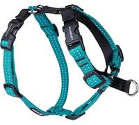 Wildebeest Valencia No Pull Dog Harness | Front and Back Leash Clips | Soft Padded Straps | Lightweight, Adjustable, Easy On/Off for Training and Dog Walking | Medium Turquoise