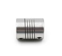 Wildeep 1pcs 5x8mm Motor Jaw Shaft Coupler 5mm To 8mm Flexible Coupling OD 19x25mm 3/4/5/6/6.35/7/8/10mm(4 X 6.35)