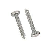 Wildeep 20/50pcs M3.5 M4 Length 6-50mm Stainless Steel 304 Cross Phillips Pan Round Head Self Tapping Screw Wood Screws(50mm,M3.5-50pcs)